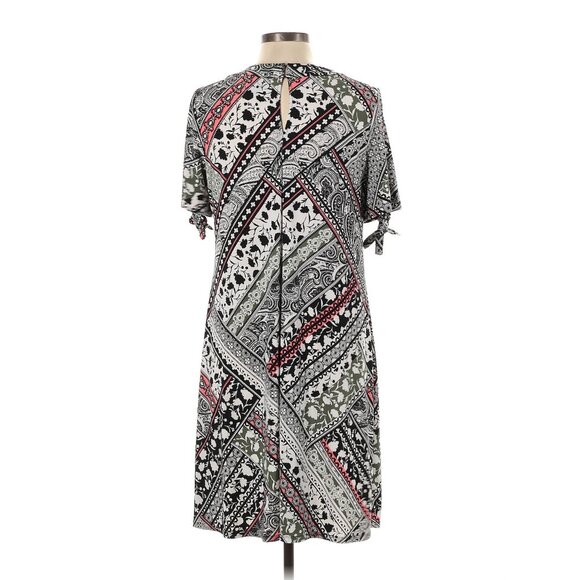 Size 1X 16 PATCHWORK MIXED‎ PRINT EMBELLISHED SWING DRESS Summer Wedding PLUS SZ - Picture 8 of 8